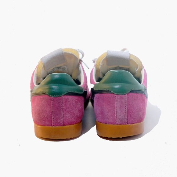 Gola Suede Sneakers Women’s 10 Pink w/ Green Stripe Anthropologie Exclusive - Picture 4 of 7